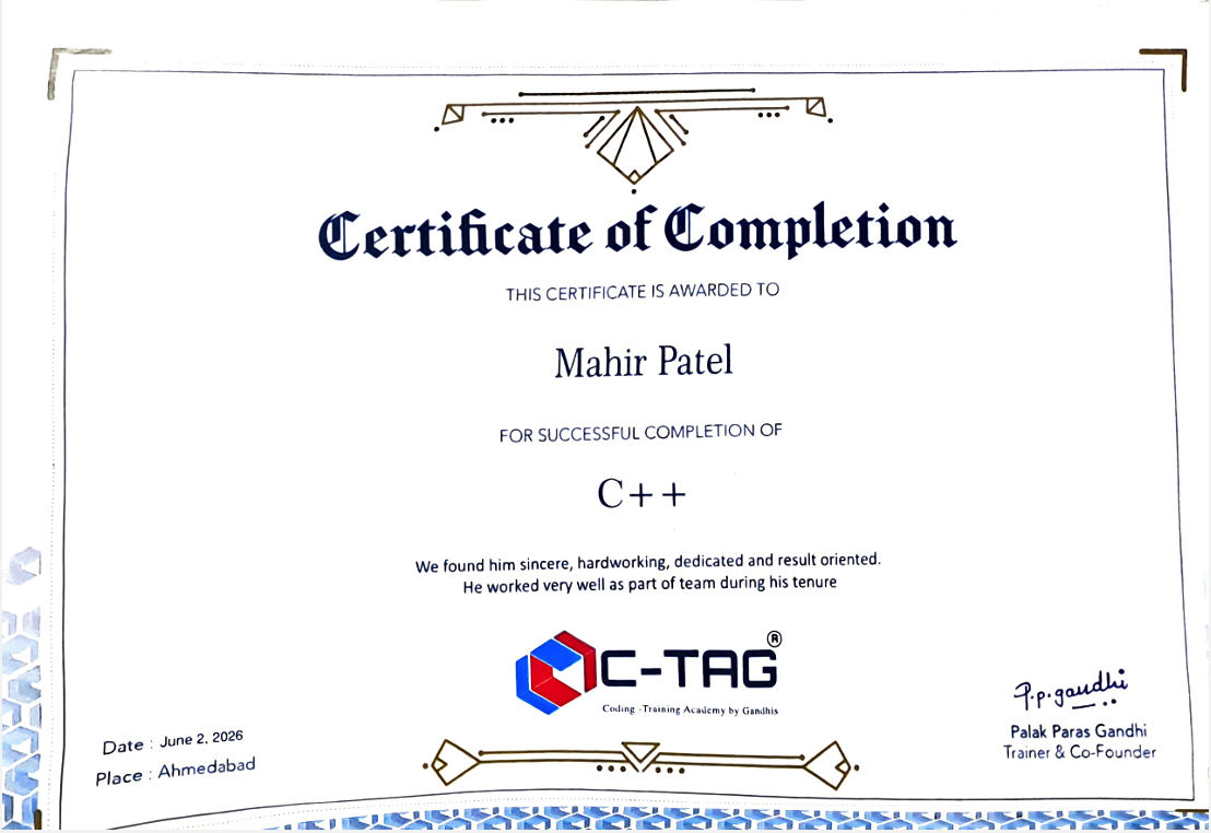 certificate